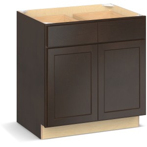 RELIABILT Parkstone II Base Cabinet, Espresso Stained, 33" W, 2 Doors 2 Drawers, Fully Assembled - 641019 | Lowe's Pro Supply